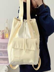 1pc Puppy, Lightweight, Campus Casual Embroidery Crossbody Bag, Detachable Backpack, Suitable For Teen Girls, Female College Students, Backpack, Back To School Season, Textbook Bag, Medium And Large Students