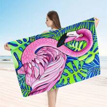 1 Pc Extra Large Flamingo Print Ultra-Soft Microfiber Beach Towel - Quick Dry, Non-Stick And Extra Plush, Skin-Friendly And Portable, Suitable For Fun Travel, Yoga, Picnic And Pool Party Summer,Holiday - Multicolor - View 55