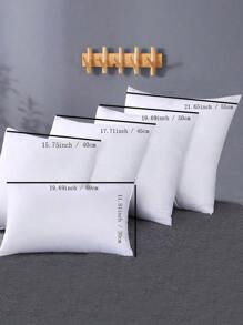 2pcs White Throw Pillow Inserts, Soft Hypoallergenic Closed-Cell Foam Cushions, Suitable For Bedroom, Living Room, Car Interior Decor - White - View 3