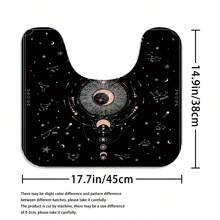 Bộ rèm tắm 4 chiếc hình cung hoàng đạo, rèm tắm họa tiết mặt trời, mặt trăng, ngôi sao, thiên hà, vũ trụ huyền bí màu vàng hồng, rèm tắm chiêm tinh học Bohemian, rèm tắm trang trí phòng tắm, rèm tắm vải chống thấm nước, 12 móc, thảm tắm chống trượt, bộ thảm vệ sinh, thảm phòng tắm, thảm bệ ngồi bồn cầu, thảm hình chữ U chống trượt, rèm tắm 12 móc, phụ kiện trang trí phòng tắm mùa thu 70,8 "X 70,8" trở lại trường - Nhiều màu - Xem 9