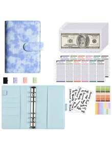 Budget Binder Cash Envelopes For Budgeting Organizer For Cash Envelopes For Cash A6 Budget Binder With Zipper Envelopes, Pen Holder, Pencil Case, Office Decor, Crayon Holder, Pen Pots, Office Equipment, Desktop Organizer, Office Stationery, Marker Storage,Makeup Organizer,Organizer,Storage Organizer,Skin Care Organizer,Office Storage,Stationery Organiser,Nail Storage,Bedroom Decor - Multicolor - View 3