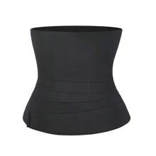 FEELINGIRL Waist Trainer For Women Trimmer Belt Waist Cincher Tummy Wrap Plus Size Snatch Me Up Bandage Body Shaper - 黑與白 - 查看 6