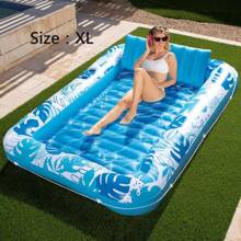 Sloosh-L/XL Inflatable Tanning Pool Lounge Float With Cup Holder, 70"X46"/85″ X 57″ More Large Sun Tan Tub Adult Pool Floats Raft