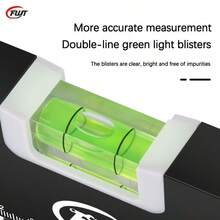 1 Peça Mini Nível de Liga de Alumínio Magnético de Ultra Precisão - Ímãs Potentes para Ajuste de Nível do Chão e Parede, Sem Necessidade de Montagem, Preto