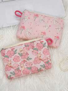 卡通绗缝钱包 小物件手拿包 收纳包 女孩化妆包 花包 钱包 零钱包 钱包 迷你钱包 零钱包 - 彩色 - 查看 4