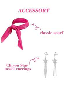 Halloween Margot Cowgirl Carnival Costume For Girls 70s80s Cosplay Pink Disco Outfits Kids Western Party Dress Up 3-12Y - Hot Pink - View 6