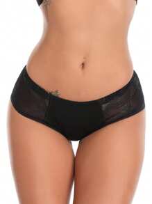 Padded Women Booty Briefs Shapewear Panty Butt Lifter Hip Enhancer Pants Body Shaper Underwear Underpants Knickers Sexy Low Waist Panties - Black - View 2