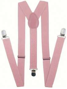 Solid Color Men Suspender With 3 Strong Clips Adjustable Braces Suitable For Teen Summer Casual Outdoor Athletic Or Vacation Travel Or Graduation Gifts Or Birthday Dress Accessories Or Daily Wear