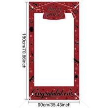 1Pc-Polyester-2025 Graduation Photo Booth Props Pink Bow Banner, Class Of 2025 Glitter Large Size Graduation Photo Booth Props, Graduation Party Favors Supplies Decorations For College 2025Graduates - Multicolor - View 15