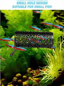 Tub pentru ascunderea peștilor Betta cu ventuză, accesorii pentru acvariu, decorare rezervor de pește, gaură mică, gaură pentru pește, mai sigur pentru creșterea peștilor mici și a creveților, tunel de mușchi de munte pentru pești adormiți, tunel de mușchi de munte pentru pește adormit, accesorii pentru rezervor de apă cu tub ascuns