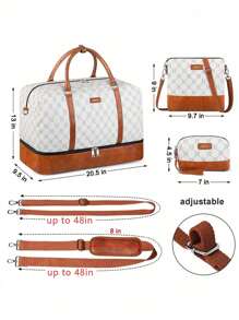 3pcs IBFUN Travel Bag Set - Handbag, Foldable Tote Bag With Shoe Compartment, Fitness Bag, Suitable For Business Trip, Travel, Clothing Storage - Multicolor - View 5