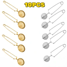 Loose Tea Infuser, Stainless Steel Mesh, With Handle, Reusable, Metal Material, Comes With Clip, Loose Leaf Tea Strainer. Our Loose Tea Infuser Is 6.1 Inches In Total Length, With A 1.8 Inch Filter Diameter, Suitable For Most Cups And Mugs, Providing A Great User Experience. Fine Mesh Design, Essential For Back To School Season.