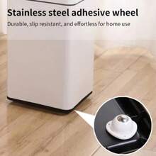4Pcs/Set Self Adhesive Caster Wheel 360 Swivel Heavy Duty Moving Furniture Casters Mini Mute Plastic Rolling Pulley,School Supplies,Back To School