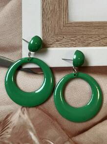 1 par de pendientes multicolor y pendientes versátiles de estilo retro europeo para fiestas de vacaciones