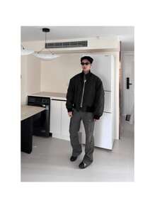 Spring New Stand Up Collar Baseball Jacket For Men, Retro, High Street, Stylish, Versatile, High-End And Stylish Jacket