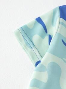 2pcs Boy Sports Outfit, Quick Dry Breathable Mesh Short Sleeve Camo Print T-Shirt And Shorts, Comfortable Loose Fit, Suitable For 4-12 Years Old Child, Suitable For Basketball, Soccer Etc.