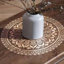 曼陀罗墙面艺术模板 12x12 英寸 - 适用于家具、墙壁、地板的曼陀罗模板 - 适用于 DIY 家居装饰、返校季、学校用品的曼陀罗 - 白色 - 查看 4