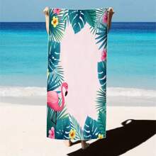 1 Pc Extra Large Flamingo Print Ultra-Soft Microfiber Beach Towel - Quick Dry, Non-Stick And Extra Plush, Skin-Friendly And Portable, Suitable For Fun Travel, Yoga, Picnic And Pool Party Summer,Holiday - Multicolor - View 54