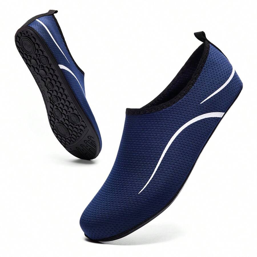 Women's Beach Shoes, Non-Slip Diving Shoes For Men And Women, Outdoor Barefoot Soft-Soled Swimming Shoes - Dark Blue - View 1