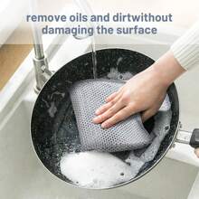 30piezas Almohadillas metálicas de malla Estropajo de alambre de hierro, estropajo de malla metálica libre de arañazos Trapos de Limpieza de Alambre Multiusos, Esponja para Trastes, Fuerte Poder de Limpieza, Multifuncional Que No Raya para Lavar Platos en Húmedo y Seco Paño de Alambre Cocina para Hogar Trapos De Limpieza Alambre Multiusos Trapos Alambre Metálico Multifuncional para Lavar Platos En Húmedo Y Seco Trapos De Almohadillas Fregar Reutilizable para Hogar Cocina (30PCS) - 30 piezas - Ver 10