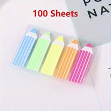 Kolorowe fluorescencyjne samoprzylepne notatki, 100/200 arkuszy - ruchome etykiety indeksowe do biura i codziennego planowania