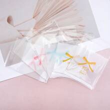 50Pcs Sweet Bowknot Picture Self-Adhesive Bag Bottle Mouth Plastic Packaging Bag Suitable For DIY Jewelry Crafts Display And Storage Packaging Storage Bag Gift Transparent Packaging Display Bag - Opp Bag - View 2