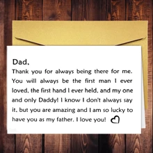 1pc Heartfelt Father's Day Card Love Greeting Card Birthday Card For Father Daughter Love Card Suitable For All Occasions Touching Father's Day Gift