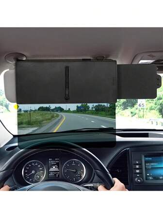 1 件伸缩式汽车遮阳板，防震阻挡过度眩光汽车太阳前侧窗遮阳板延伸遮阳板延长器紧凑结构防眩光框架