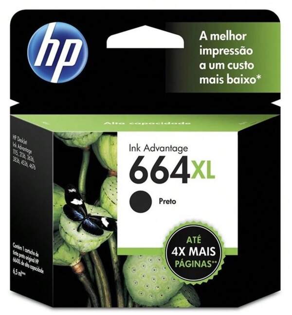 CARTUCHO 664XL BLACK PARA DESKJET 2136 2676 3776 5076 5276