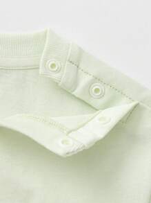 Balabala Baby T-Shirt, 2025 Summer Cute Top For Boys & Girls - Bean Paste Green - View 6