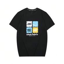 Skechers Lifestyle lässiges einfaches T-Shirt mit Rundhalsausschnitt und Kurzarm