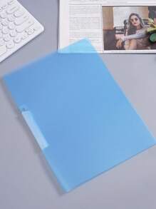 1pc A4 Size Snap Clip Swing Binder, Minimalist PP Material Waterproof & High Transparency, Suitable For Student Study And Office File Organization,Back To School,School Supplies
