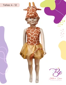 Disfraz Jirafa Primavera Carnaval Infantil Cosplay Escuela - Multicolor - Ver 3