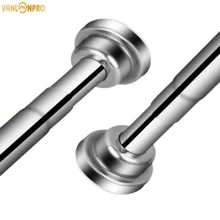 VANLONPRO 1 pieza Barra de cortina extensible de acero inoxidable sin taladrar de 45-250 cm/17.72-98.43 pulgadas, apta para baño, ventana, autocaravana, sala de estar, dormitorio, cortinas, armario, etc. Decoración de baño de verano, accesorios de baño, de vuelta al colegio
