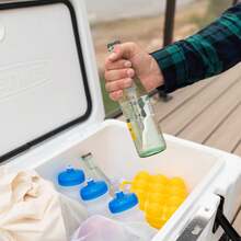 55 Quarts.Hard Sided Cooler Box With Wheels, Arctic White - Single - View 9
