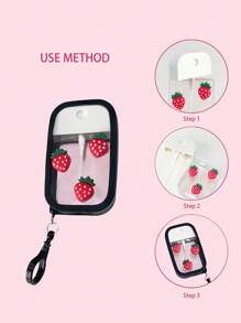 Portable Perfume Bottle, 1 Lovely Red Cherry Moisturizing Water Bottle, Hook Travel Portable Spray Bottle, Birthday Gift For Family And Friends, Gift Recommendation, Suitable For 50ml