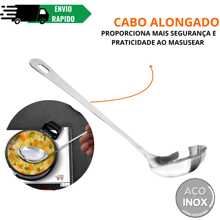 Kit 2 Concha Sopa Feijão Caldos Em Inox Media 23cm para cozinha Utensílios de cozinha duráveis