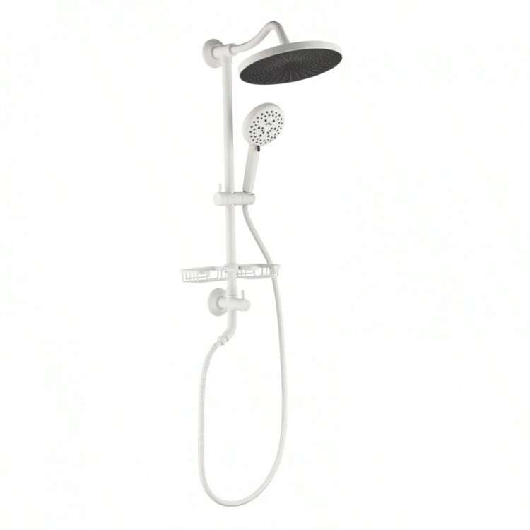 ShowerSpas Shower System, With 10" Rain Showerhead, 4-Function Hand Shower, Adjustable Slide Bar And Soap Dish, - trắng - Xem 1