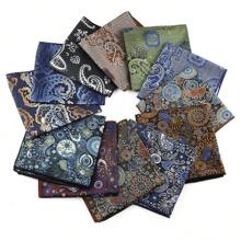 ZONFAZ منديل جيب رجالي من قماش الجاكار مقاس 24 سم بنقشة بيزلي عتيق وإكسسوارات حفلات الزفاف والهدايا