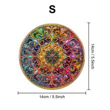 盆栽多肉植物/曼陀罗之梦木制拼图，精美纸板盒，不对称形状木制拼图玩具，独特的儿童益智玩具，装饰艺术，节日礼物，情人节，新年礼物 - 彩色 - 查看 16