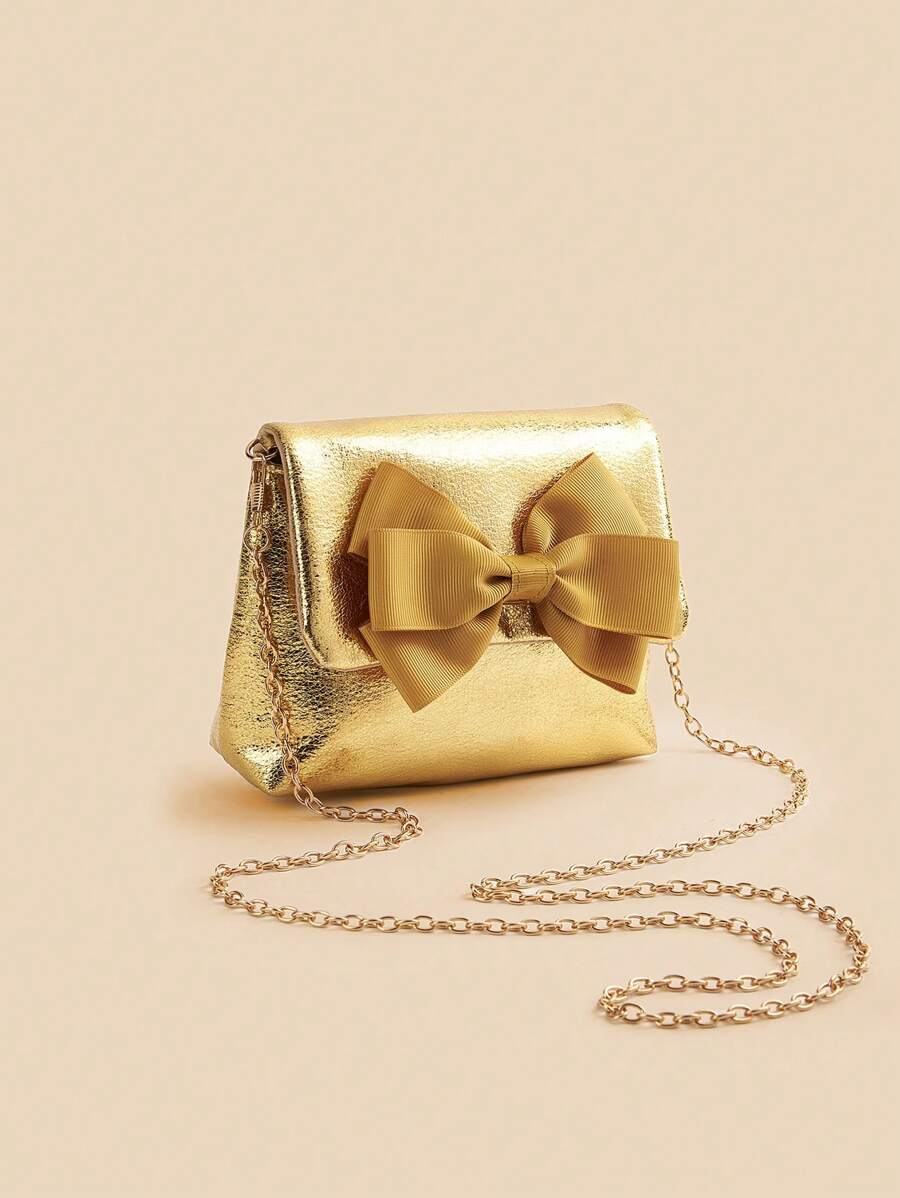 1pc Princess Style Versatile Bow Chain Shoulder Messenger Bag - Small Shoulder Bag - View 1