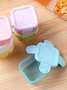 1pc 2.03oz Mini Fresh-Keeping Box Plastic Side Dish Storage Box Seasoning Dispensing Box Sealed Box, Storage Boxes For Organizing
