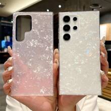 Phone Case Compatible With Samsung Galaxy S25 S24 S23 S22 S21 S20 Ultra Plus FE S25 Edge, Glitter Pearly-Lustre Shell Slices Pattern Phone Cover For A16 A26 A36 A56 A55 A35 A15 S9 S10 Plus S10E Compatible With IPhone 16 15 14 13 12 11 Pro Max Pro Plus Series 16e,International Version, Not The Domestic Version - Pink - View 5
