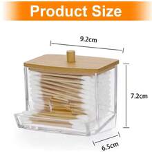 1Pcs Cotton Swab Holder, Cotton Swab Dispenser With Lids,Bathroom Storage Jars Storage Containers Plastic
