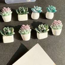 1pc 5pcs8pcs New Creative Plant Potted Cute Resin Succulent Cactus Pushpin/Fridge Magnet Photo Wall Office DIY Potted Pushpin Wall Nail Thumbtack Thumbtack Pushpin Wall Nail Decorative Photo Magnet Refrigerator Magnet Office Whiteboard Accessories Magnet Locker Magnet Photo Frame Style And Color Random Gifts Birthday Graduation