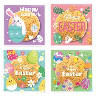 100 PCS Easter Sweet Bags,Paper Food Bags Easter Party Sweet Treat Gift Candy Bags,Mini Easter Treat Bags Gift Bags For Easter Party Favors,Easter Paper Gift Bags Birthday Party Gift Bags