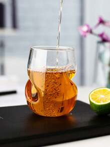 1个/4个 550毫升/19.35盎司 咖啡杯、鸡尾酒杯、扭纹玻璃杯、创意玻璃杯、拇指形玻璃杯、饮用玻璃杯 - 彩色 - 查看 8