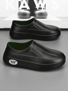 W 1 Pair Unisex Waterproof Anti-Slip Oil-Resistant Wear-Resistant One-Touch Chef Shoes, Suitable For Kitchen, Hotel, Food Factory