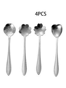 Mirror Polished Dessert Cutlery Set, Dessert Spoon, Ice Cream Spoon, Coffee Spoon For Dessert Table Decoration, Coffee Spoon Set With Tray, Swan Spoon And Fork Tray, Spoon Coffee Counter Organiser, Home Kitchen Holiday Gifts - Multicolor - View 34