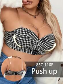 大码女士时尚前扣式带钢圈文胸